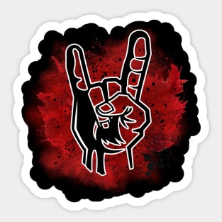 Horns Up Sticker